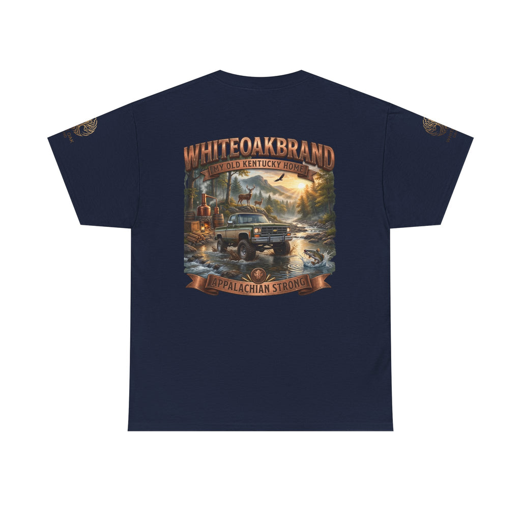 T-Shirt — White Oak Brand Appalachian Strength Graphic Tee (Truck, Mountains & River)
