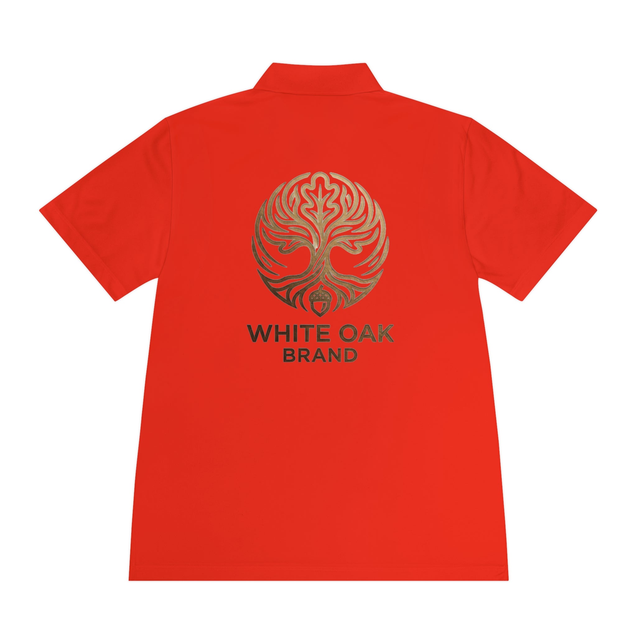 White Oak Brand Men's Polo — Embroidered Tree Logo Performance Shirt
