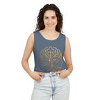 White Oak Brand Logo Tank Top — Minimal Tree Emblem Summer Tank
