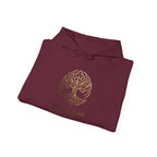 White Oak Brand Hoodie — Sunflowers, Fox & Rustic Nature Graphic