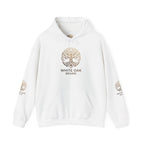 White Oak Brand Hoodie — Sunflowers, Fox & Rustic Nature Graphic