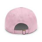White Oak Leather Patch Dad Hat — Embossed Tree Logo Cap