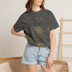 White Oak Brand Logo T-Shirt — Repeated Tree Emblem Tee