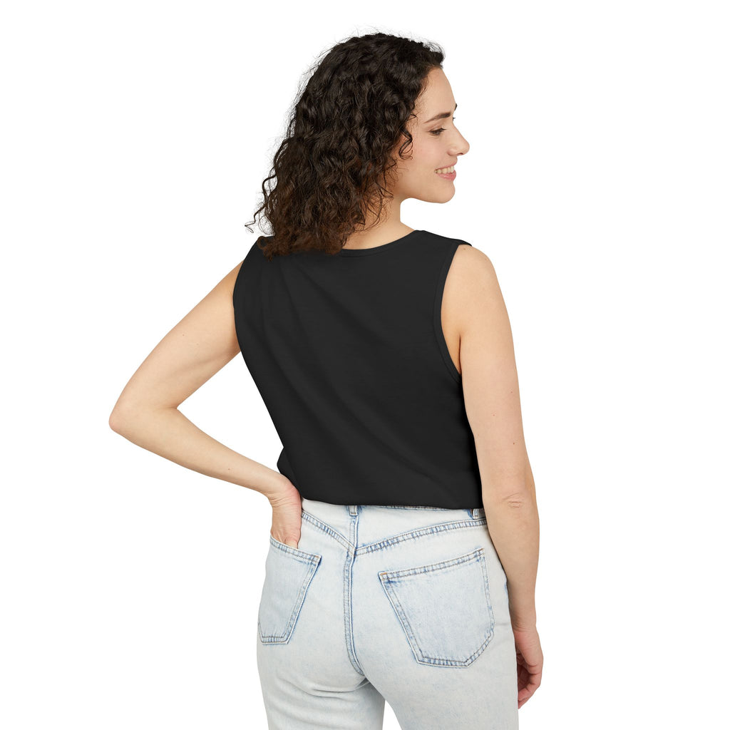 White Oak Brand Logo Tank Top — Minimal Tree Emblem Summer Tank