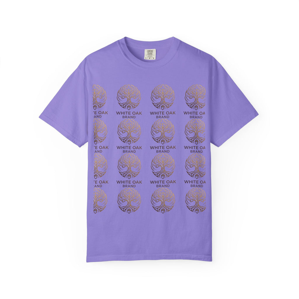 White Oak Brand Repeat Logo T-Shirt — Vintage Tree Skull Graphic Tee
