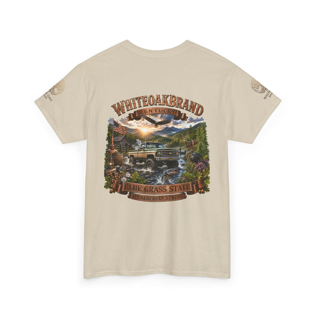 Vintage Off-Road Truck Tee — White Oak Brand "Bluegrass State" Graphic T-Shirt
