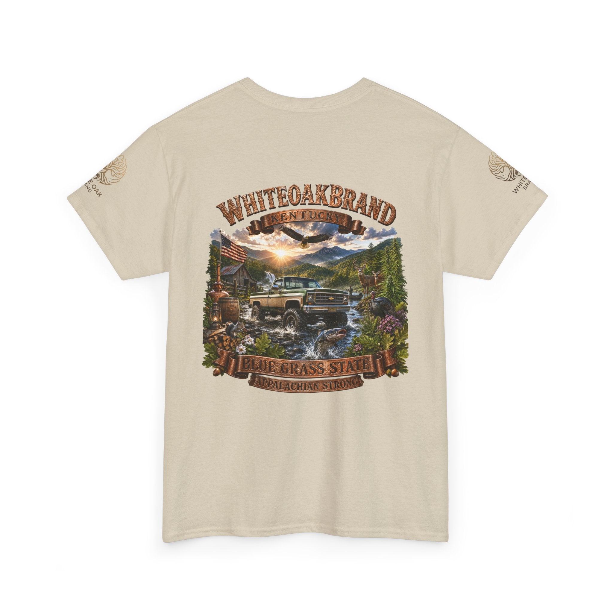 Vintage Off-Road Truck Tee — White Oak Brand "Bluegrass State" Graphic T-Shirt