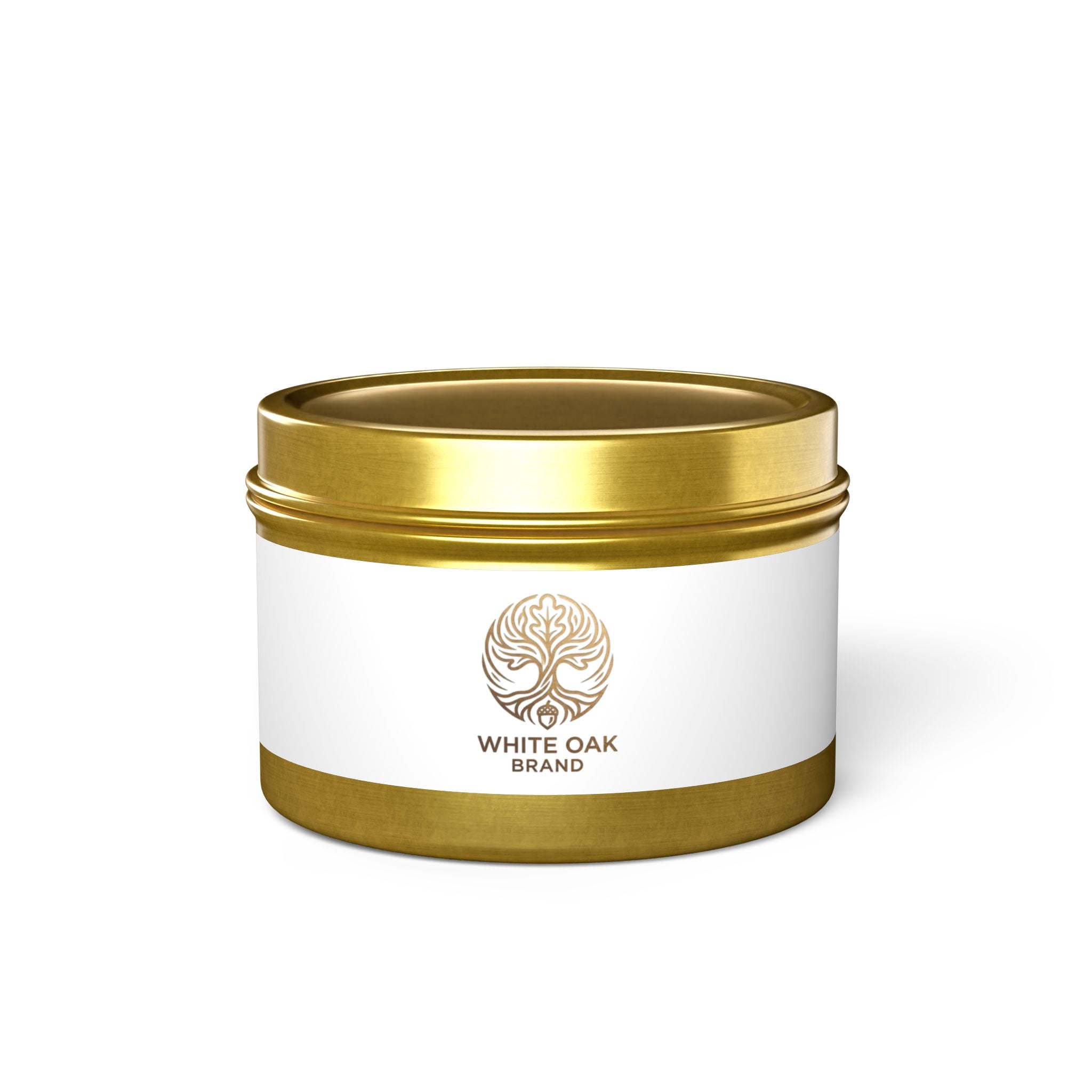 White Oak Tin Candle — Woodsy Aromatic Soy Candle in Travel Tin