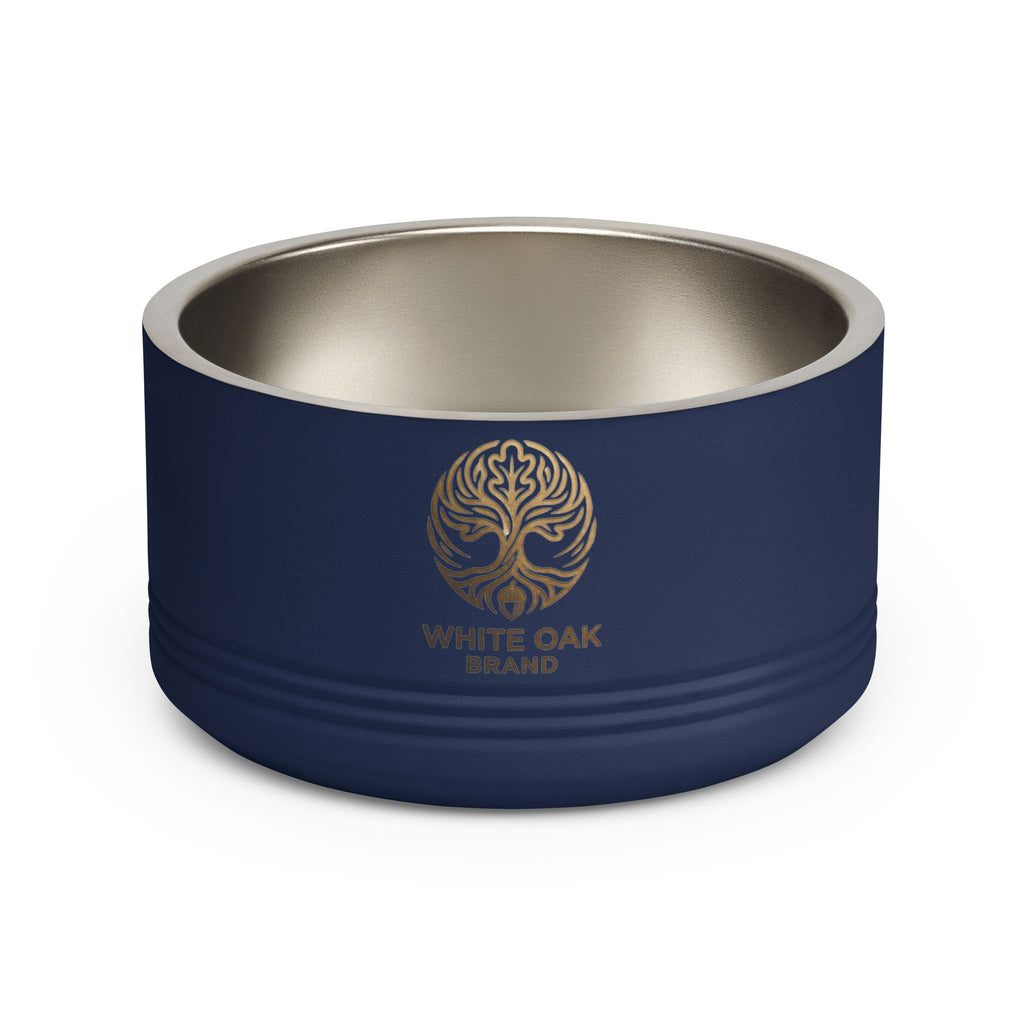 White Oak Brand Stainless Pet Bowl — 18oz Ceramic-Look Metal Dog & Cat Dish