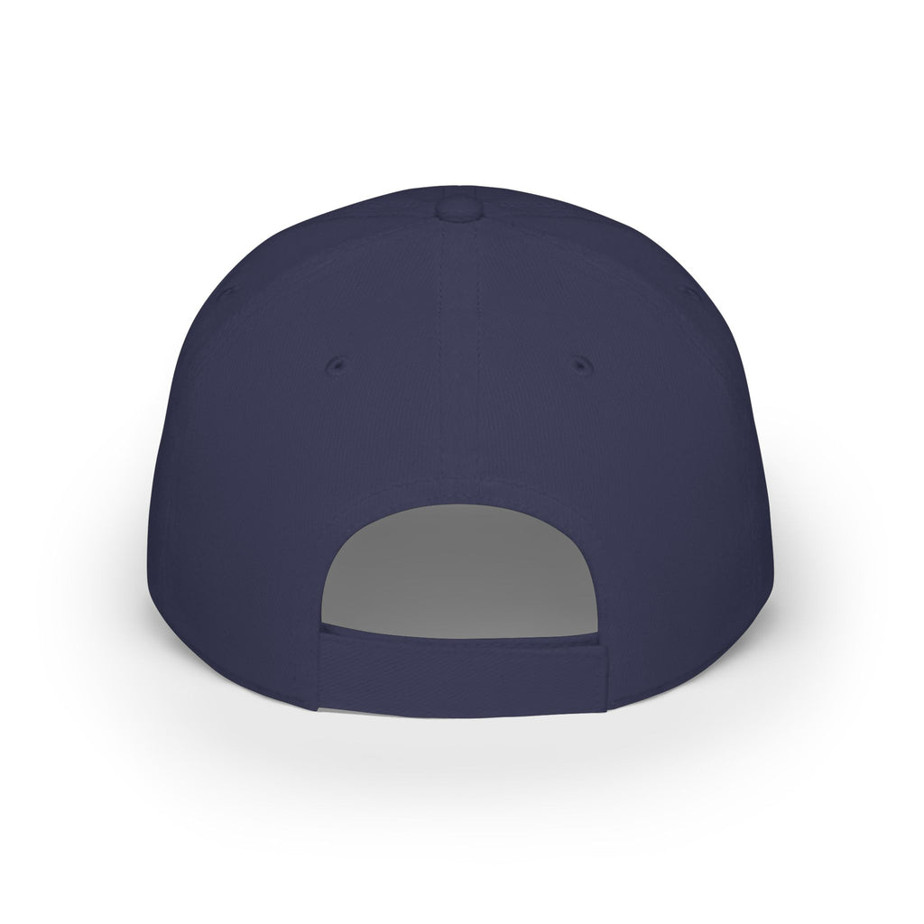 Red Low-Profile Baseball Cap — Gold White Oak Brand Tree Logo