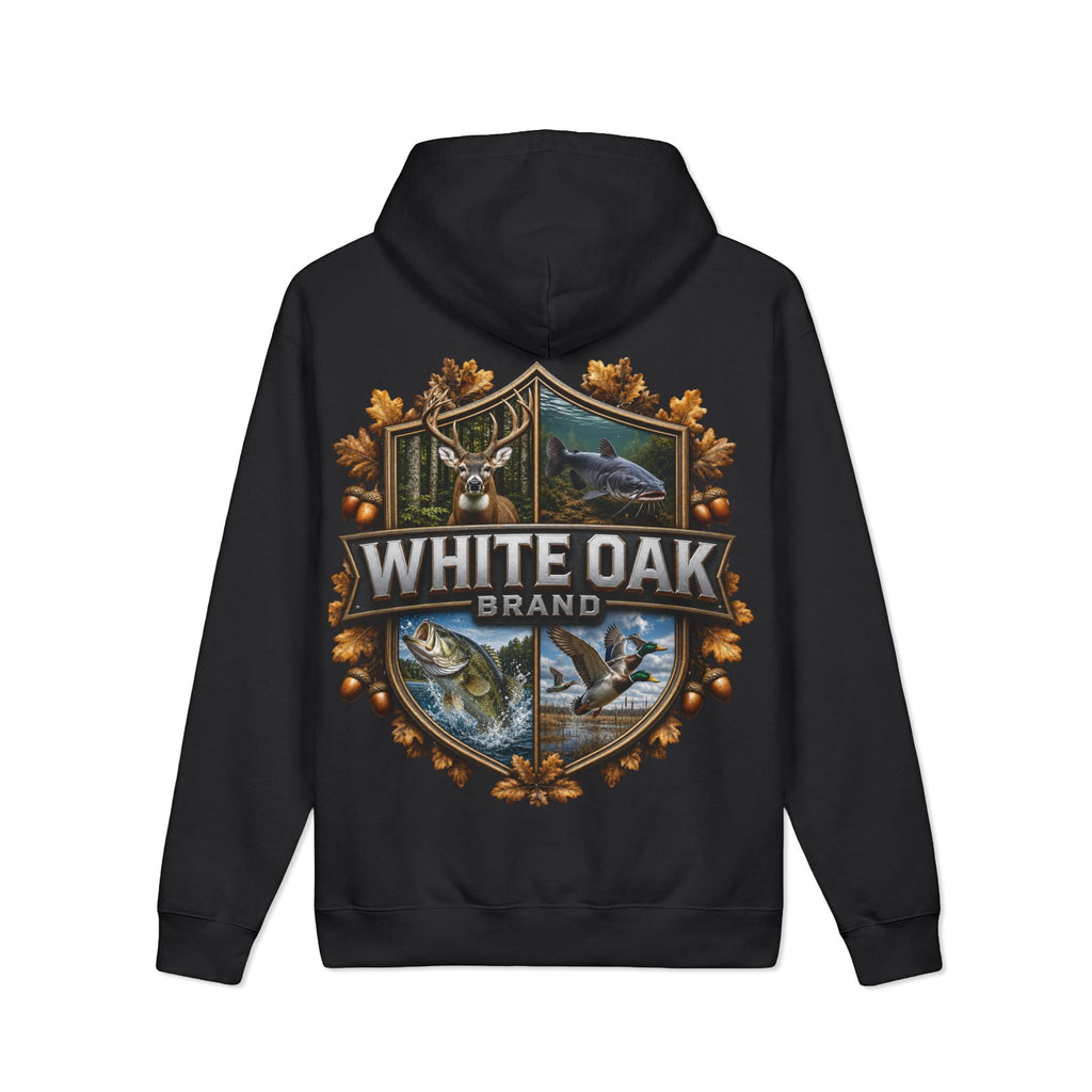 White Oak Brand Hoodie — Outdoor Hunting & Fishing Graphic Pullover