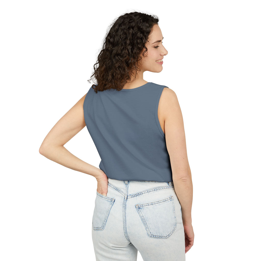 White Oak Brand Logo Tank Top — Minimal Tree Emblem Summer Tank