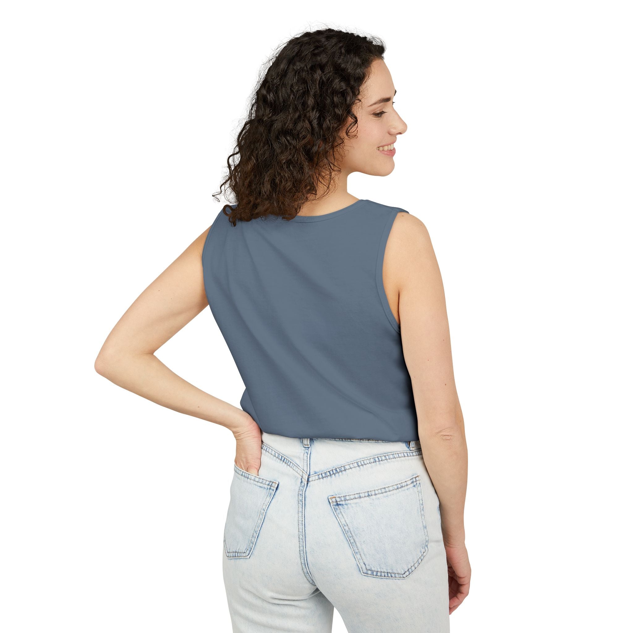 White Oak Brand Logo Tank Top — Minimal Tree Emblem Summer Tank