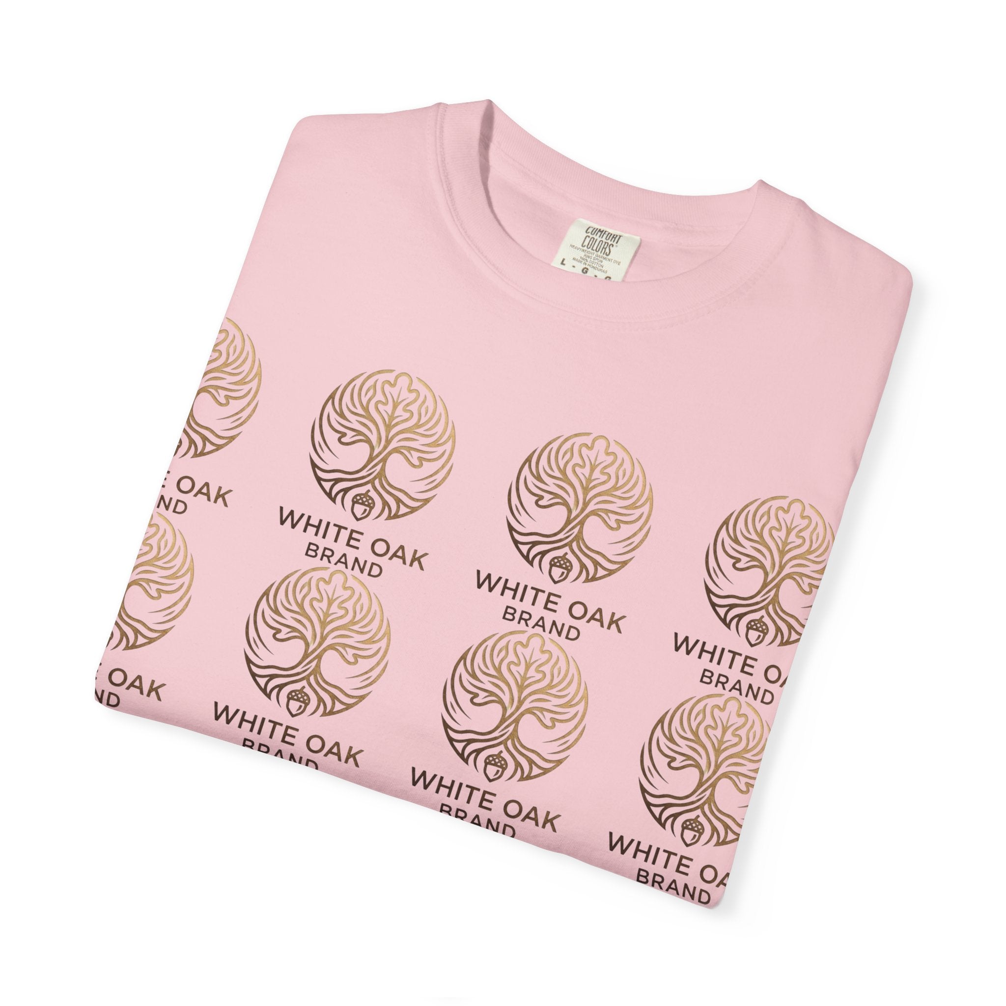 White Oak Brand Repeat Logo T-Shirt — Vintage Tree Skull Graphic Tee