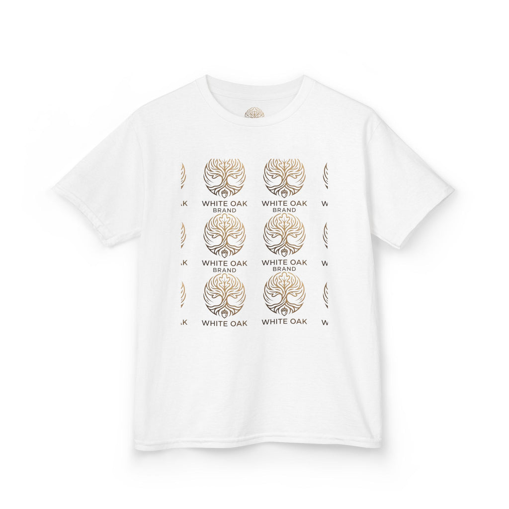 Kids White Oak Tree Tee – Vintage Botanical Tree Graphic Shirt