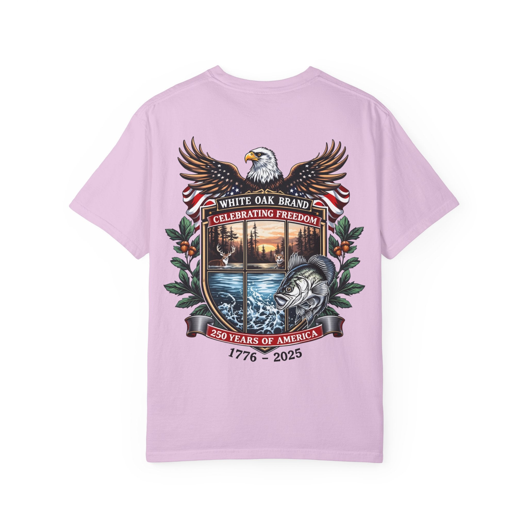 White Oak Brand Repeat Logo T-Shirt — Vintage Tree Skull Graphic Tee