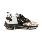 Men's Mesh Sneakers — Cream Zebra Print Athletic Shoes