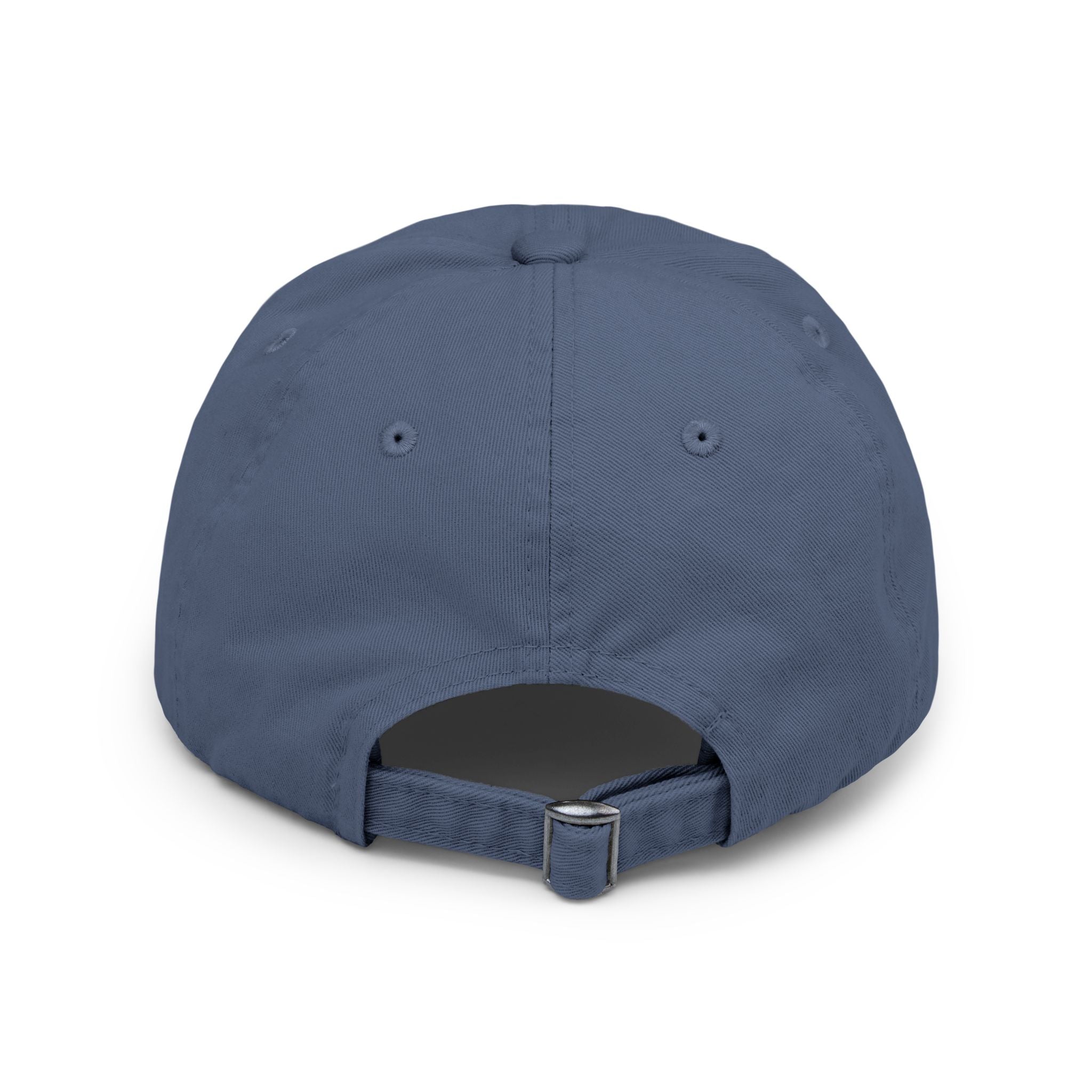 White Oak Distressed Cap — Rustic Gold Tree Logo Baseball Hat