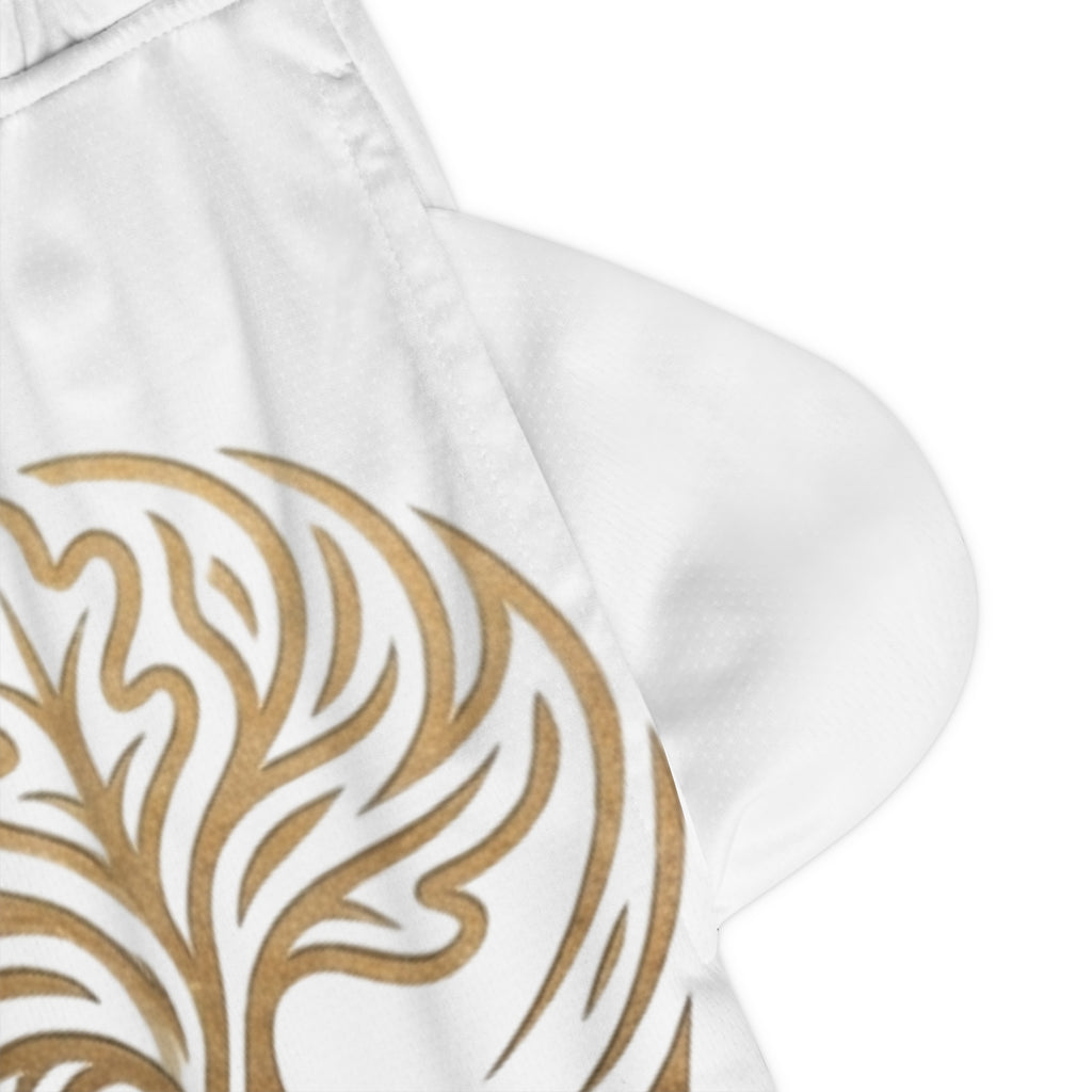 White Oak Brand Basketball Shorts — Logo Athletic Mesh Shorts
