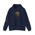 White Oak Brand Hoodie — Sunflowers, Fox & Rustic Nature Graphic