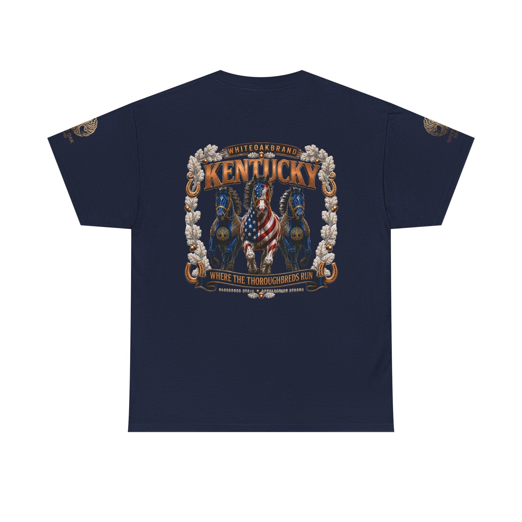 Kentucky Horse Team Graphic Tee — White Oak Bourbon Vintage-Style T-Shirt