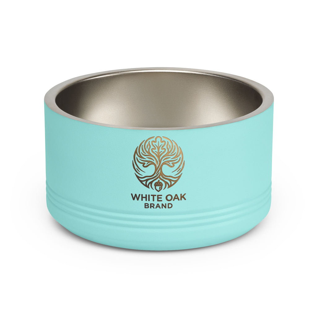 White Oak Brand Stainless Pet Bowl — 18oz Ceramic-Look Metal Dog & Cat Dish