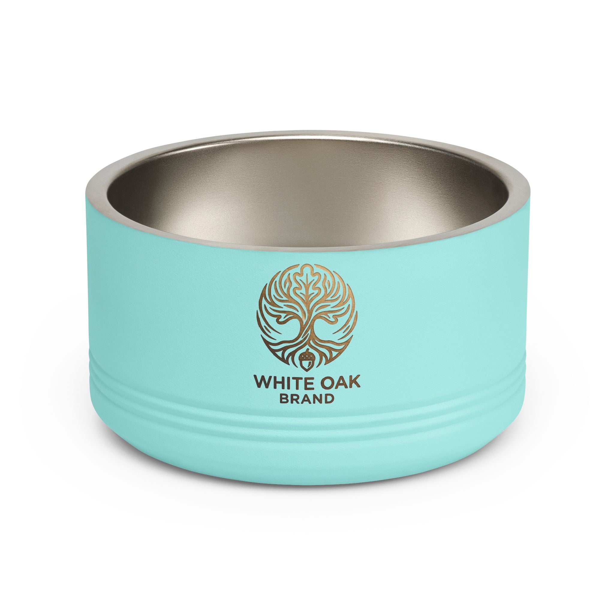 White Oak Brand Stainless Pet Bowl — 18oz Ceramic-Look Metal Dog & Cat Dish
