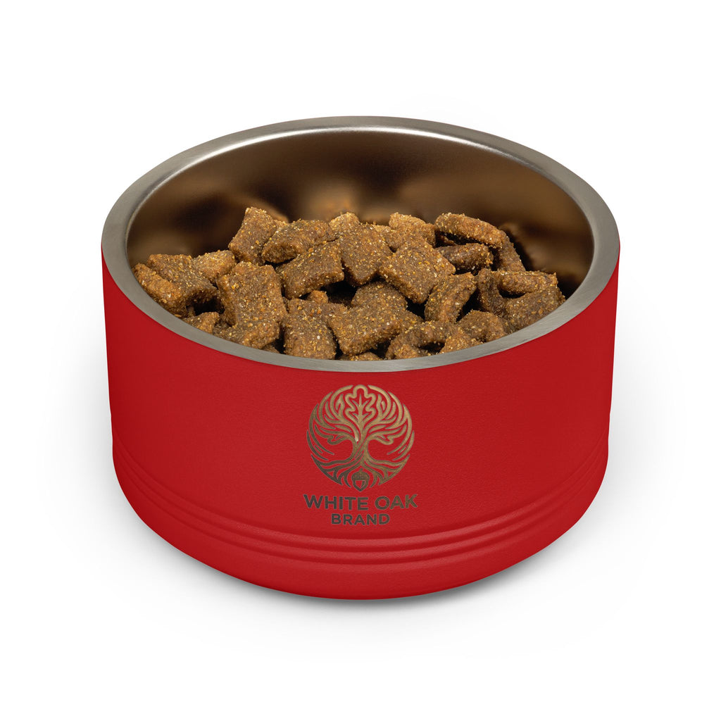 White Oak Brand Stainless Pet Bowl — 18oz Ceramic-Look Metal Dog & Cat Dish