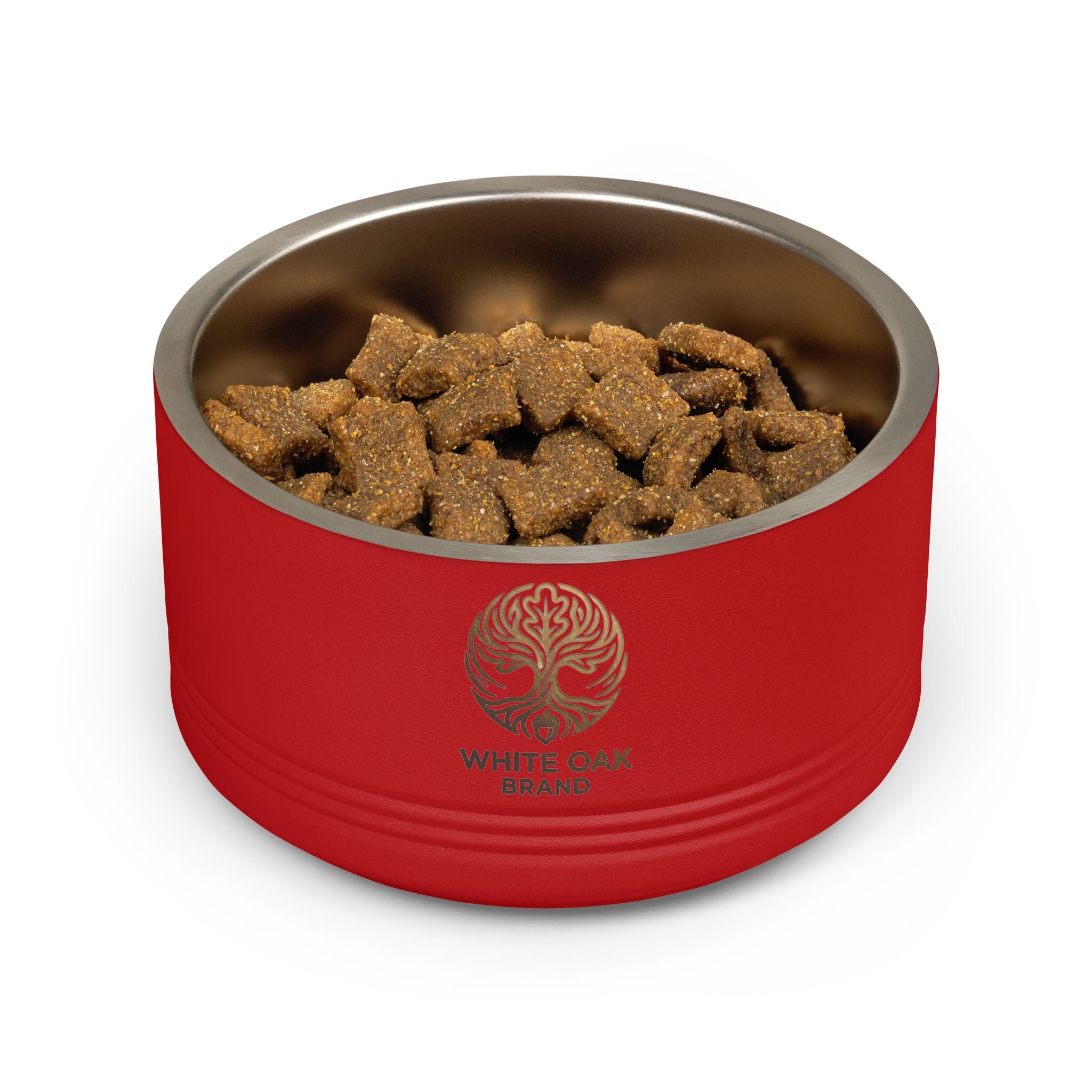 White Oak Brand Stainless Pet Bowl — 18oz Ceramic-Look Metal Dog & Cat Dish