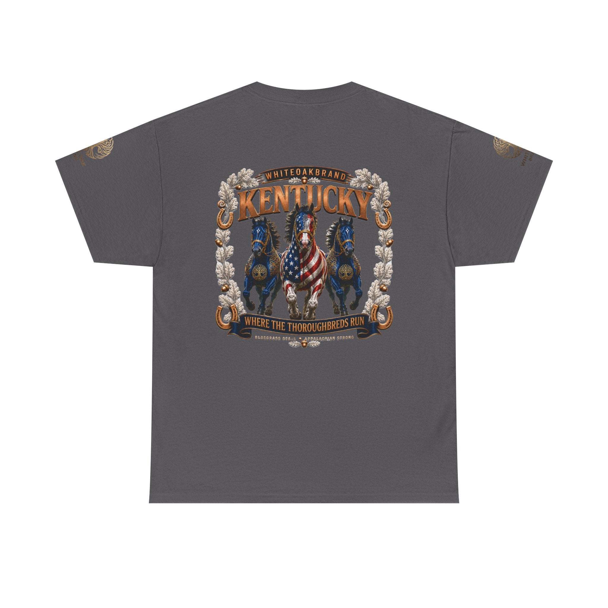 Kentucky Horse Team Graphic Tee — White Oak Bourbon Vintage-Style T-Shirt