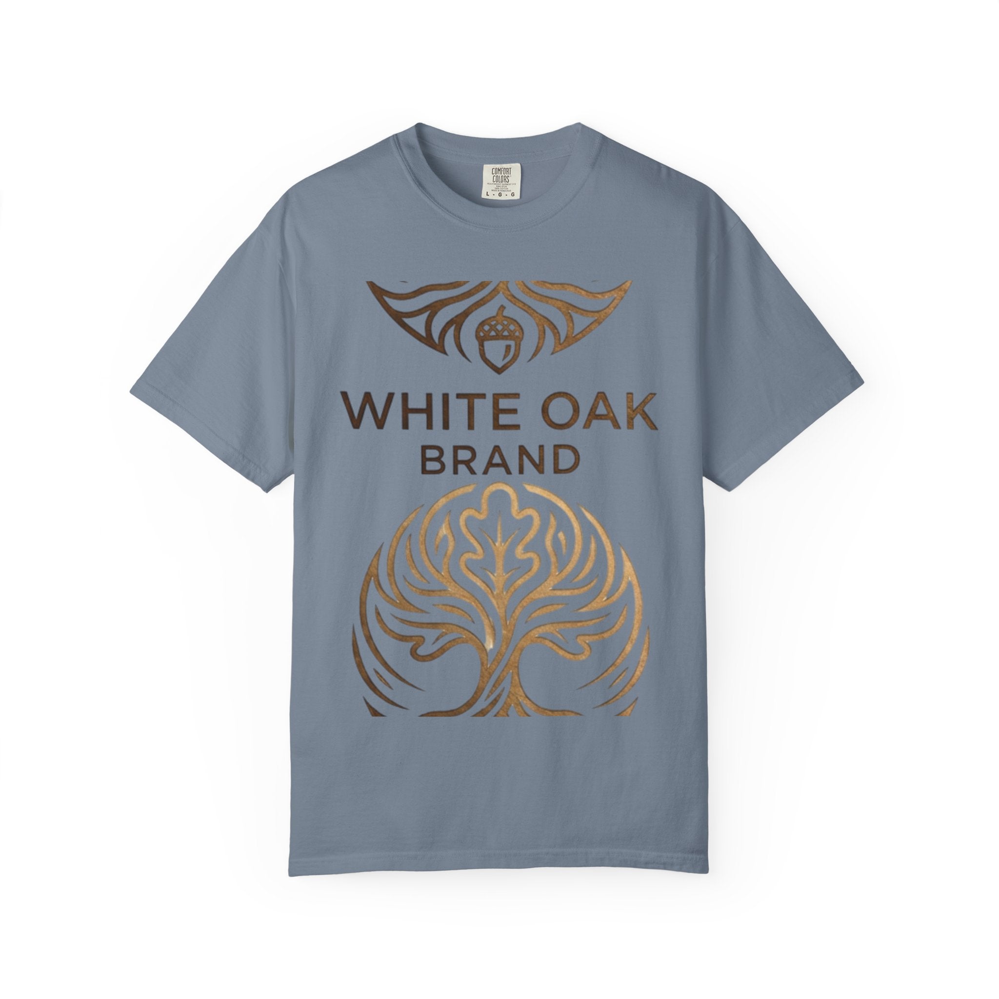 White Oak Brand Repeat Logo T-Shirt — Vintage Tree Skull Graphic Tee