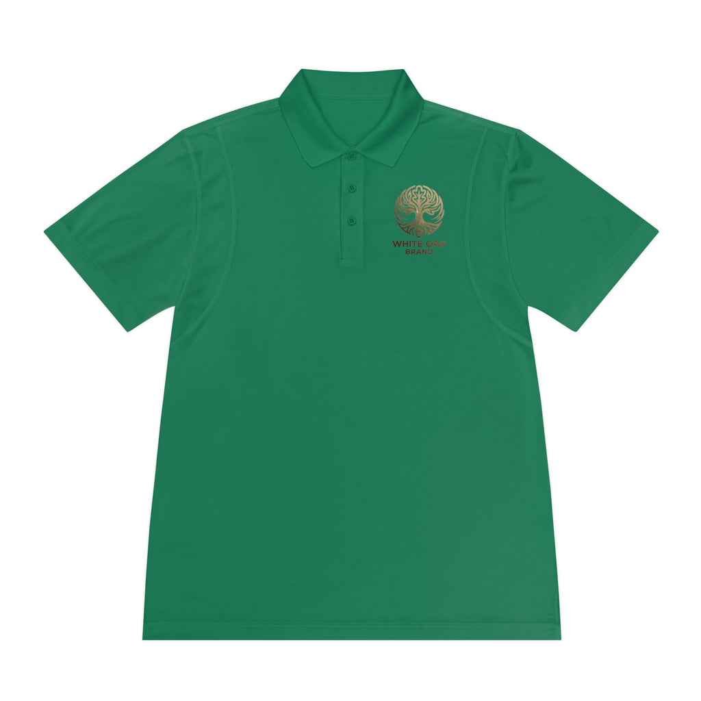 White Oak Brand Men's Polo Shirt — Embroidered Tree Logo