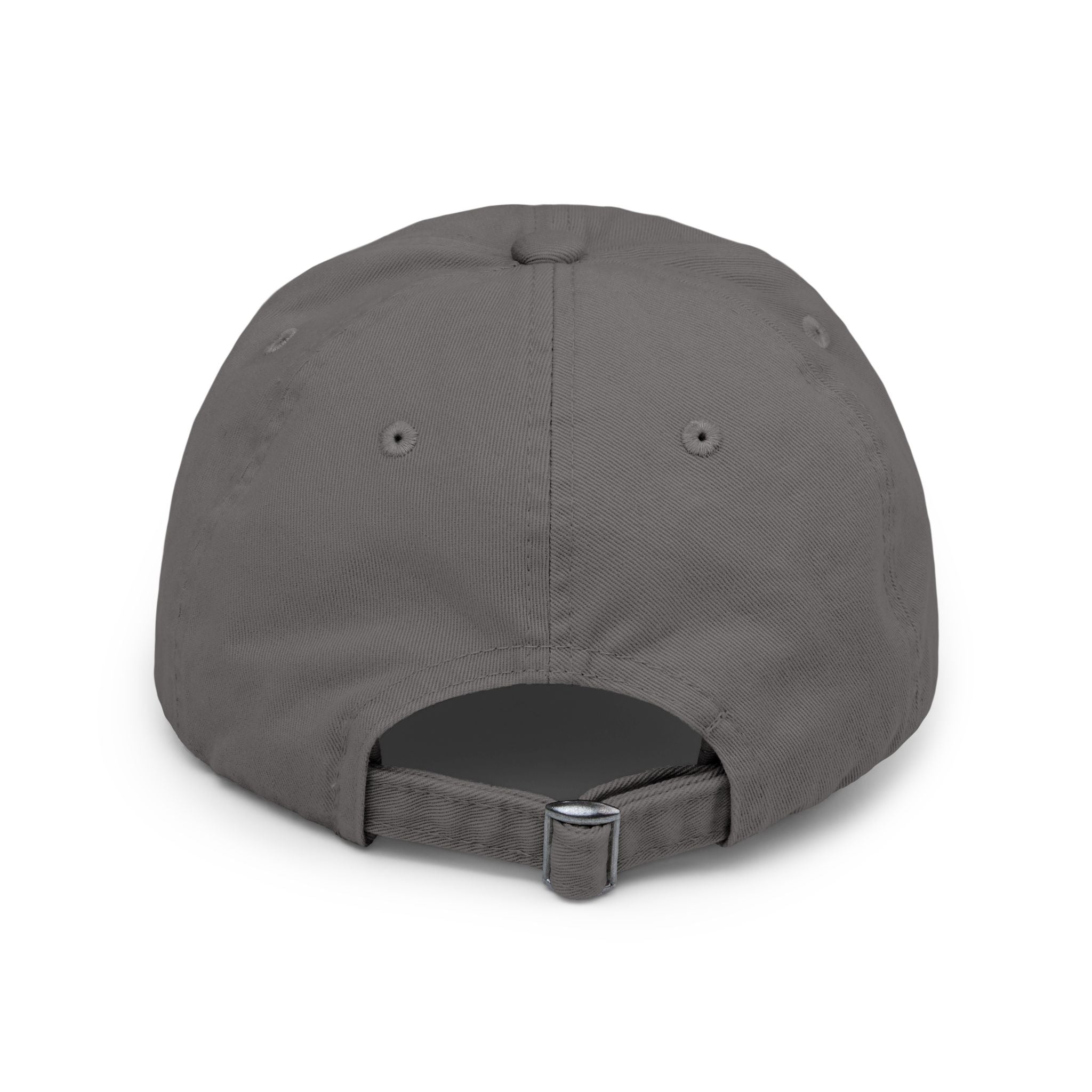 White Oak Distressed Cap — Rustic Gold Tree Logo Baseball Hat