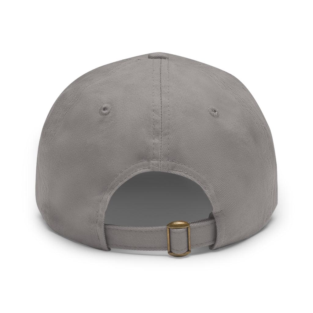 White Oak Leather Patch Dad Hat — Embossed Tree Logo Cap