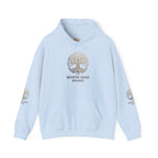 White Oak Brand Hoodie — Sunflowers, Fox & Rustic Nature Graphic