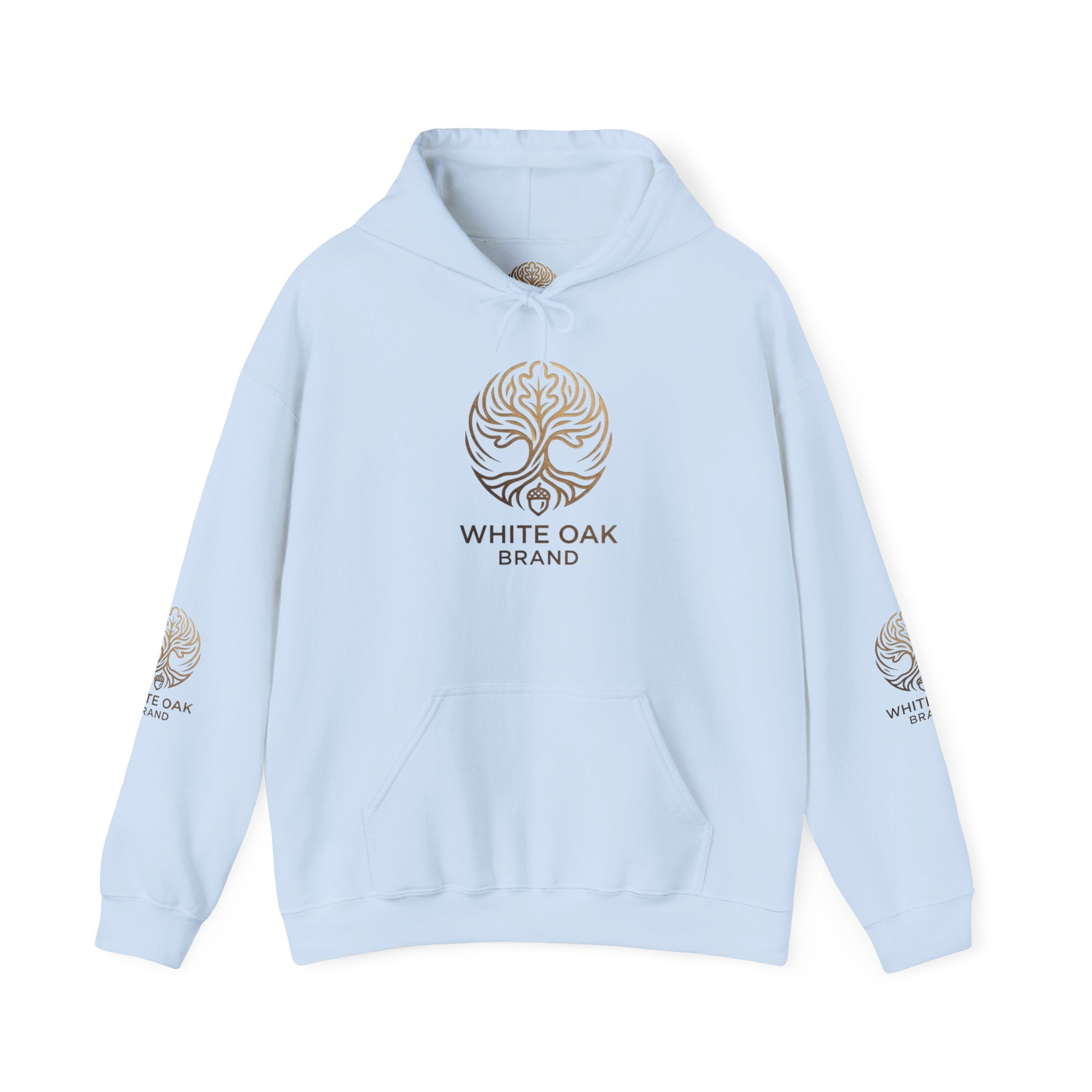 White Oak Brand Hoodie — Sunflowers, Fox & Rustic Nature Graphic