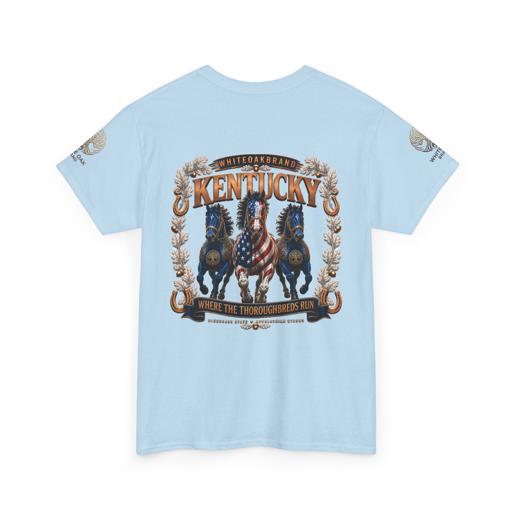 Kentucky Horse Team Graphic Tee — White Oak Bourbon Vintage-Style T-Shirt