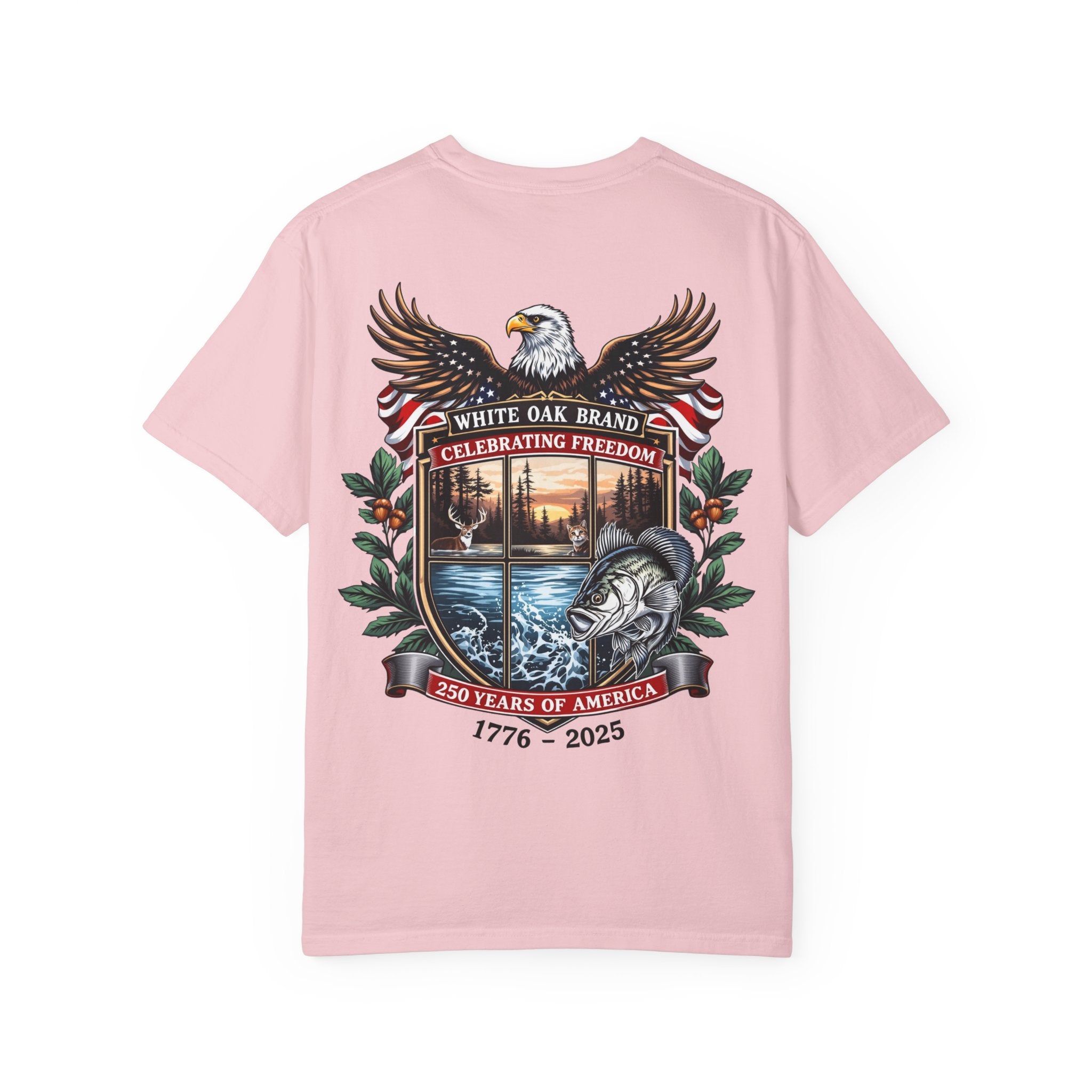 White Oak Brand Repeat Logo T-Shirt — Vintage Tree Skull Graphic Tee