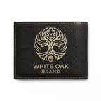 Leather Bi-Fold Wallet — White Oak Brand Tree Logo