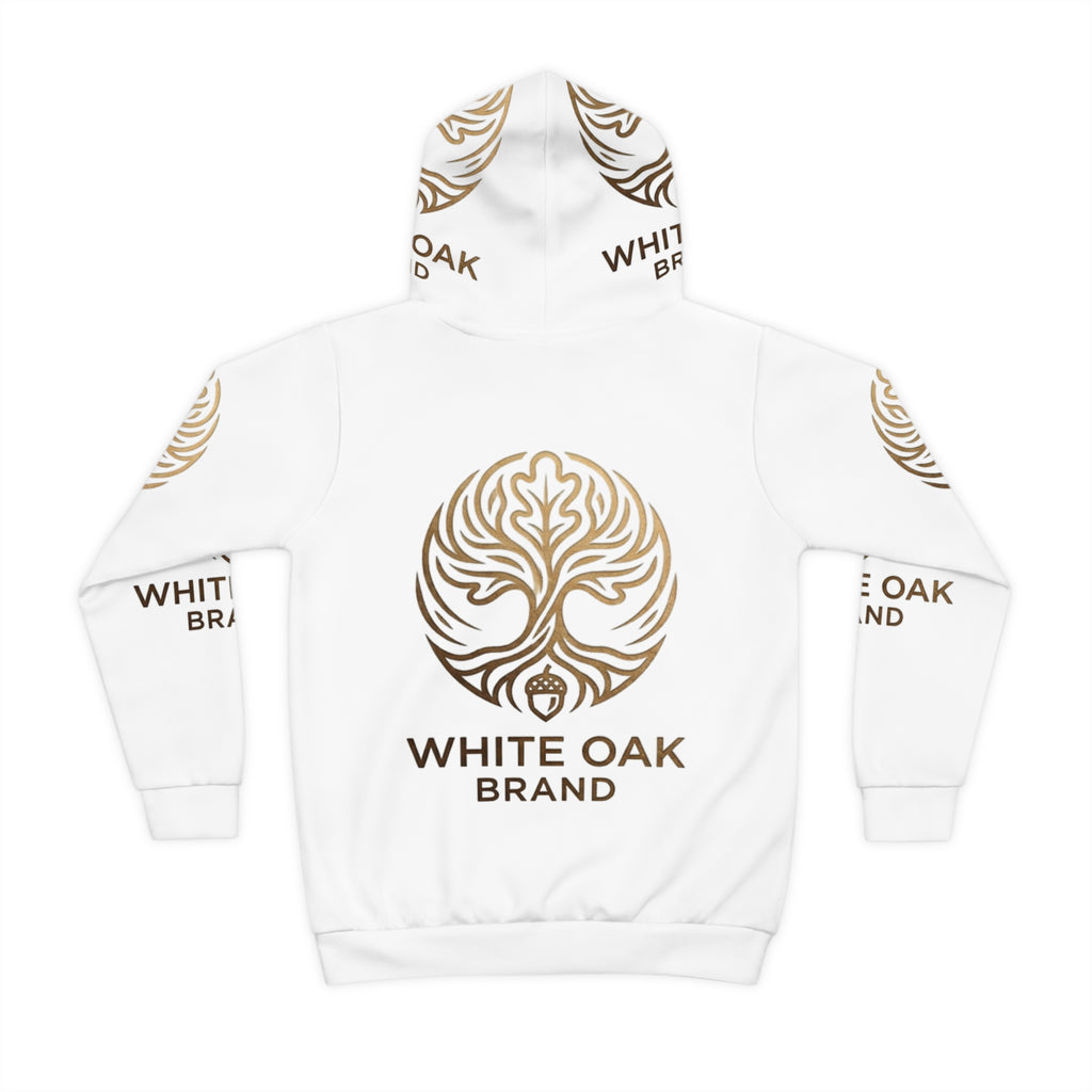 White Oak Brand Children’s Hoodie — All-Over Print Tree Logo Kids Pullover
