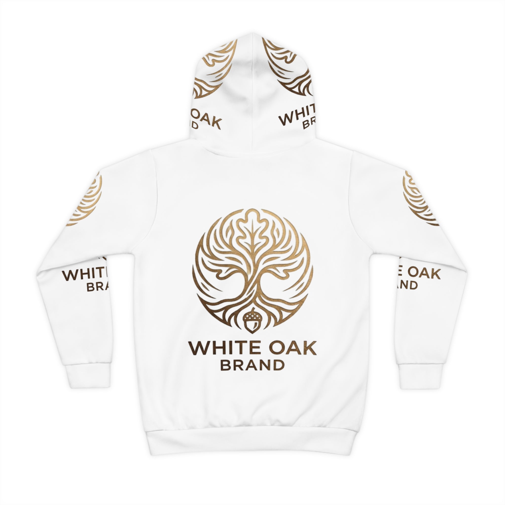 White Oak Brand Children’s Hoodie — All-Over Print Tree Logo Kids Pullover