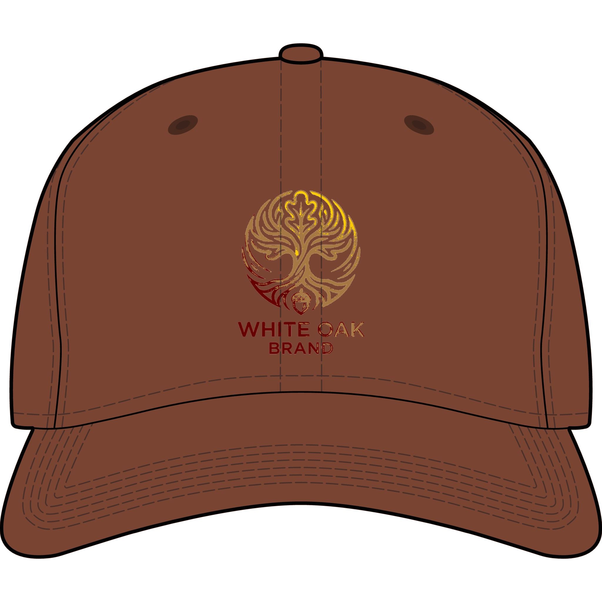 White Oak Icon Cap — Embroidered Tree Logo Baseball Hat