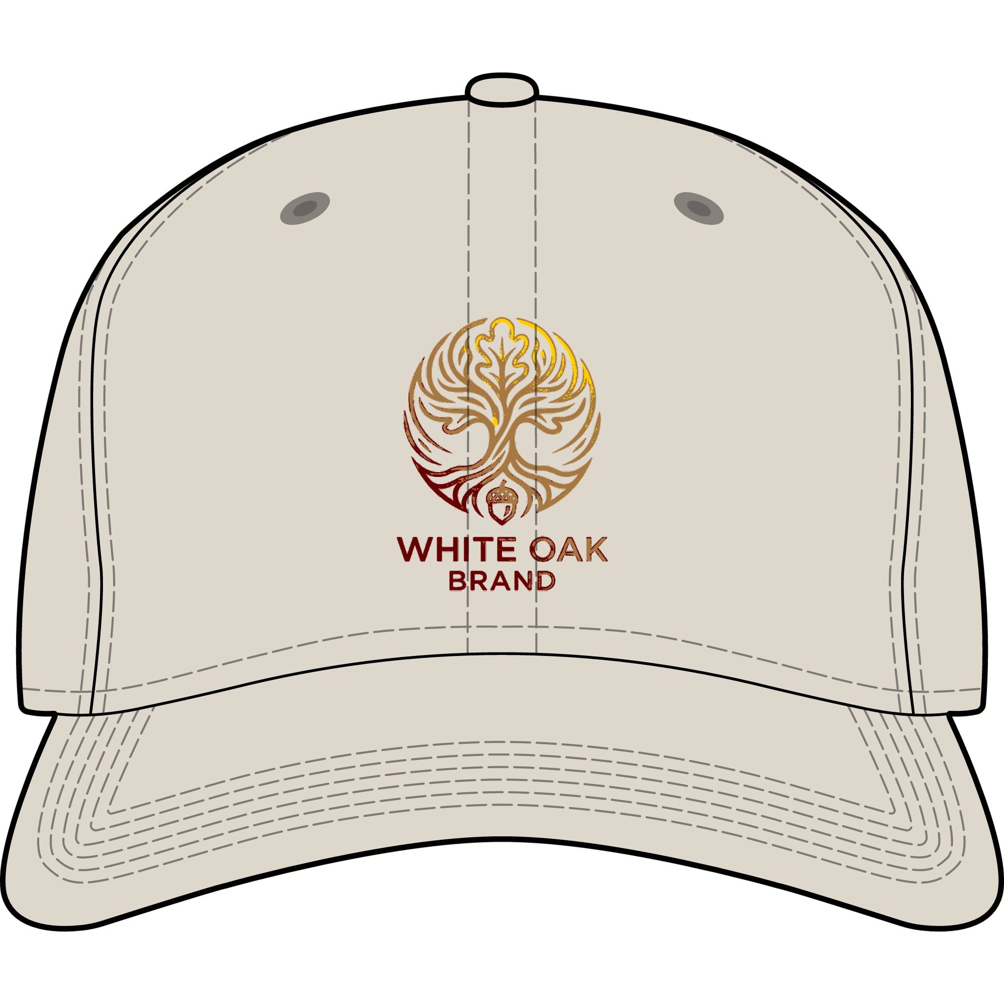 White Oak Icon Cap — Embroidered Tree Logo Baseball Hat