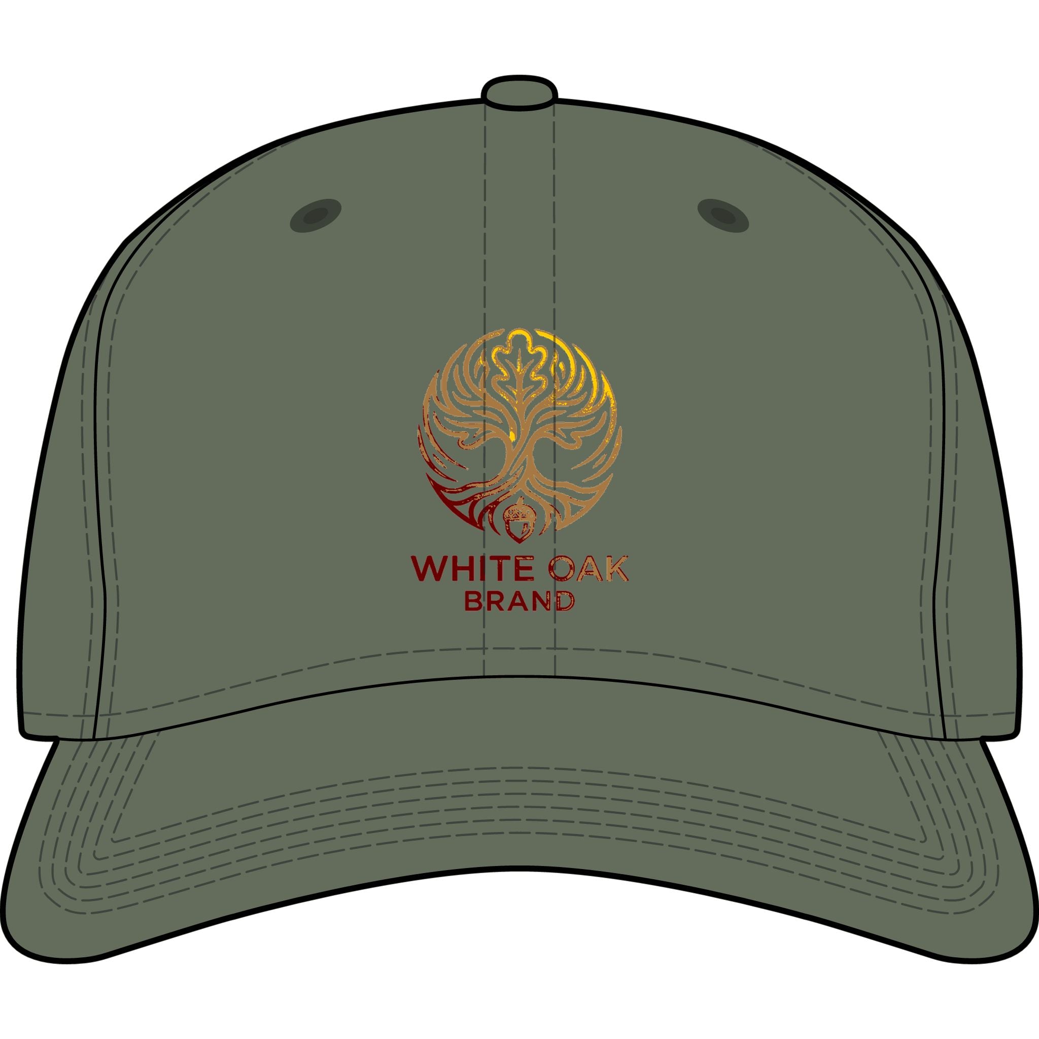 White Oak Icon Cap — Embroidered Tree Logo Baseball Hat