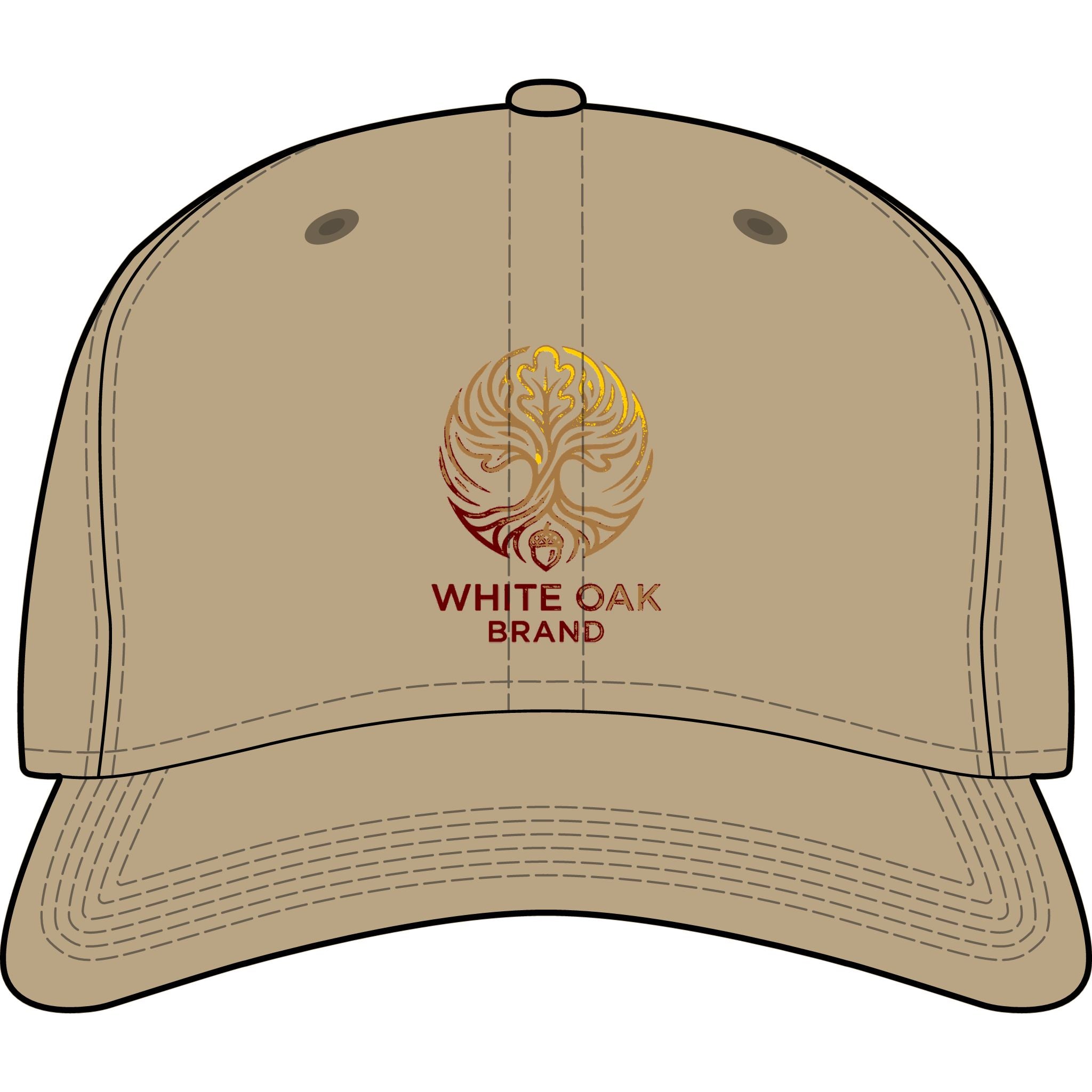 White Oak Icon Cap — Embroidered Tree Logo Baseball Hat