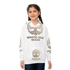 White Oak Brand Children’s Hoodie — All-Over Print Tree Logo Kids Pullover