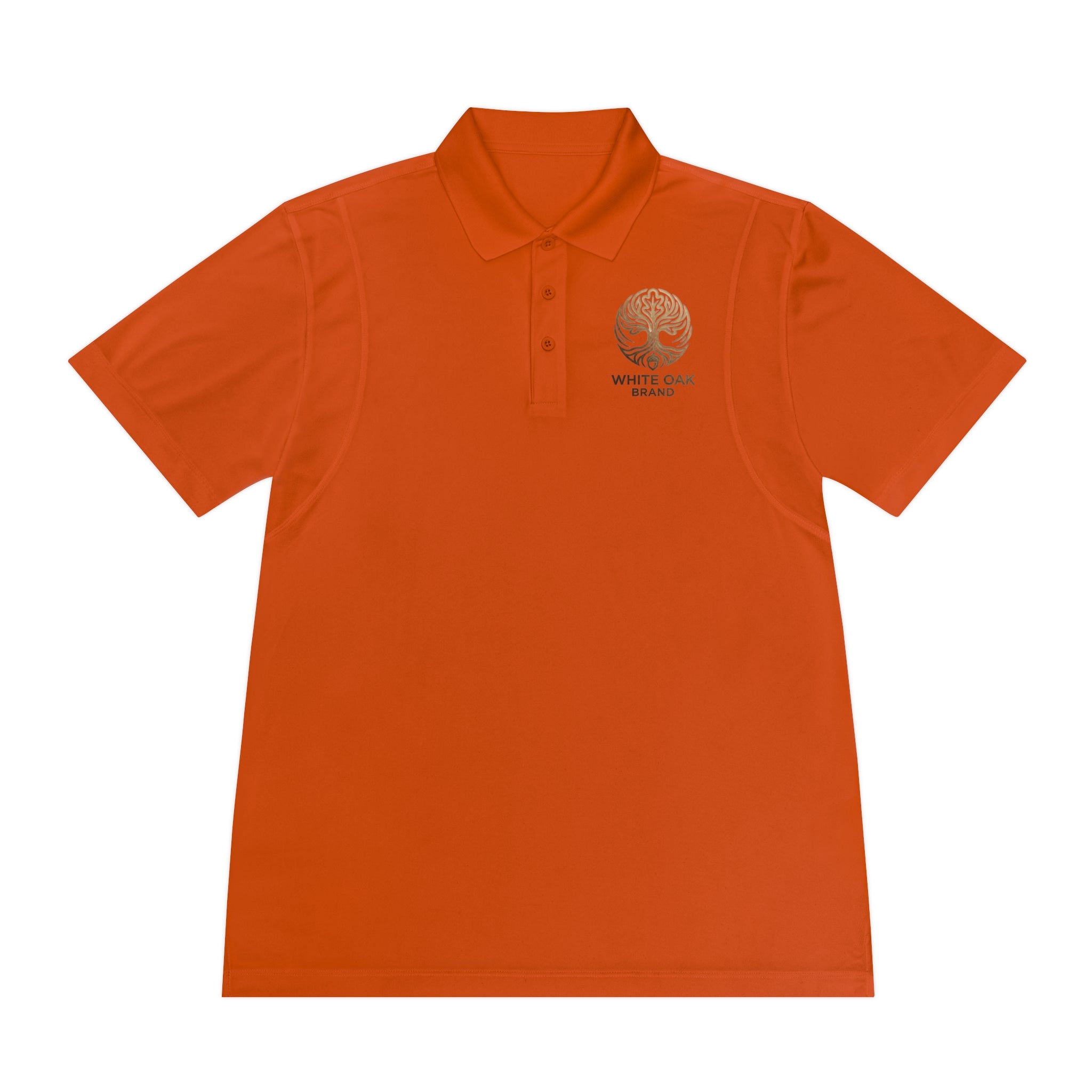 White Oak Brand Men's Polo — Embroidered Tree Logo Performance Shirt