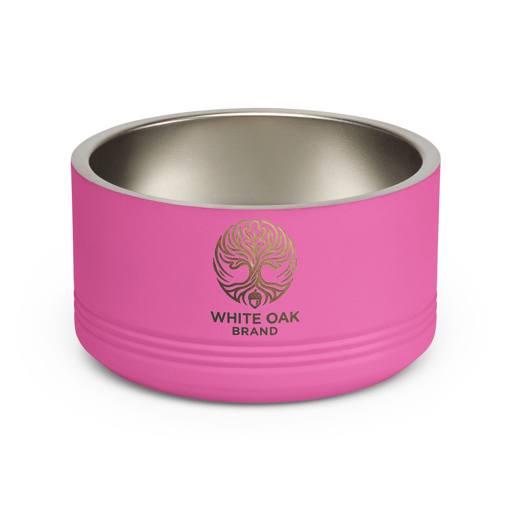 White Oak Brand Stainless Pet Bowl — 18oz Ceramic-Look Metal Dog & Cat Dish