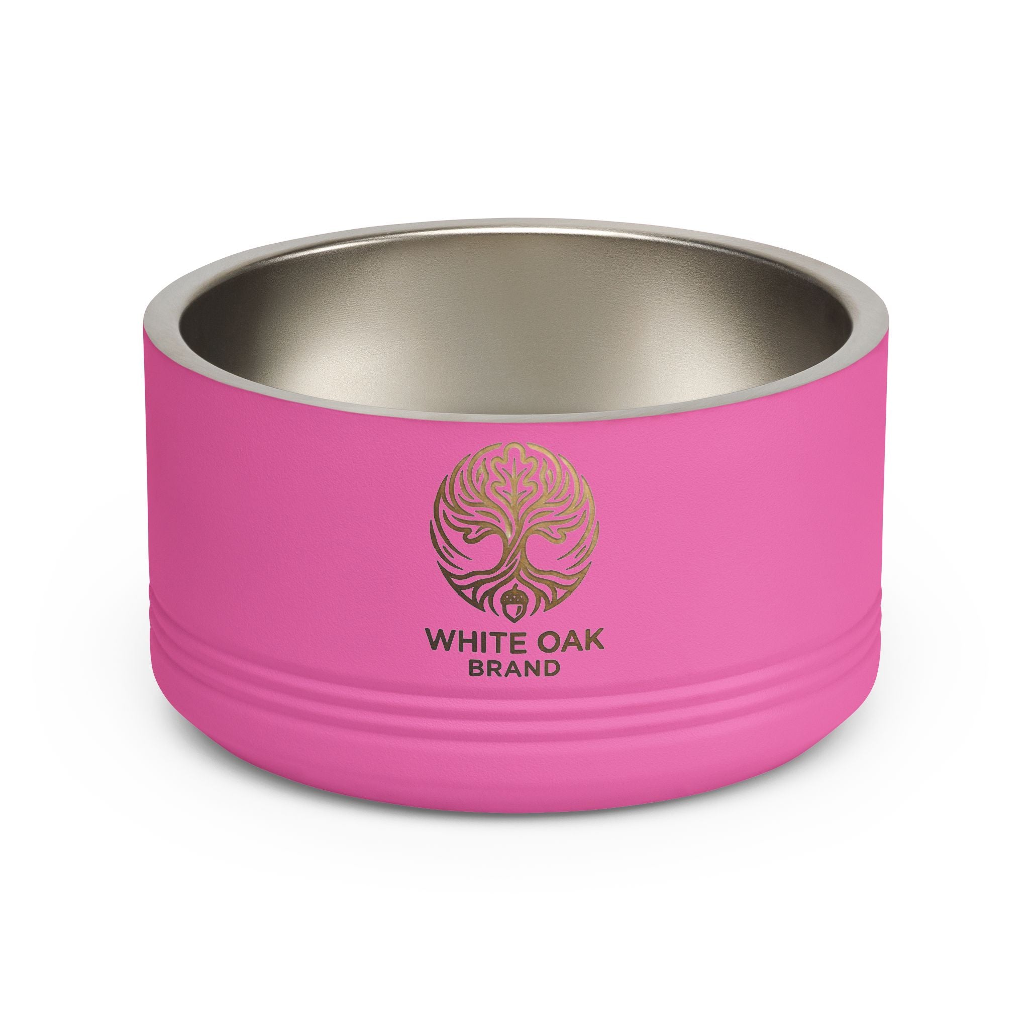 White Oak Brand Stainless Pet Bowl — 18oz Ceramic-Look Metal Dog & Cat Dish