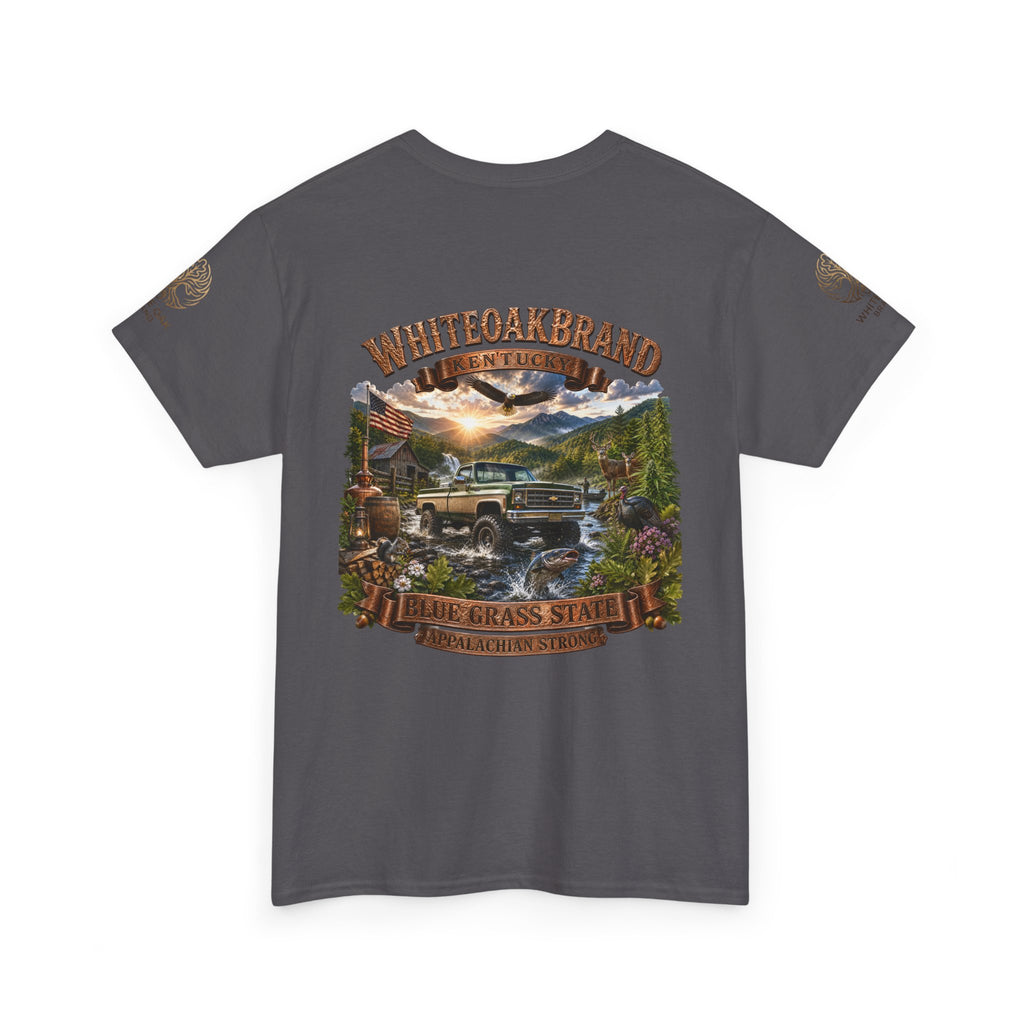 Vintage Off-Road Truck Tee — White Oak Brand "Bluegrass State" Graphic T-Shirt